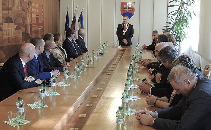 Delegácie prijal primátor mesta Michalovce Viliam Zahorčák